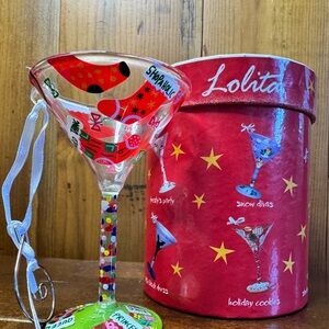 Lolita Holiday Mini Martini Glass with Box- “Stocking Stuffer”